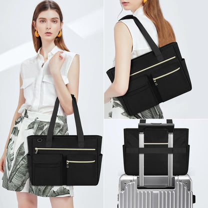 Tote Bag with Zipper Large 15.6 Inch Laptop