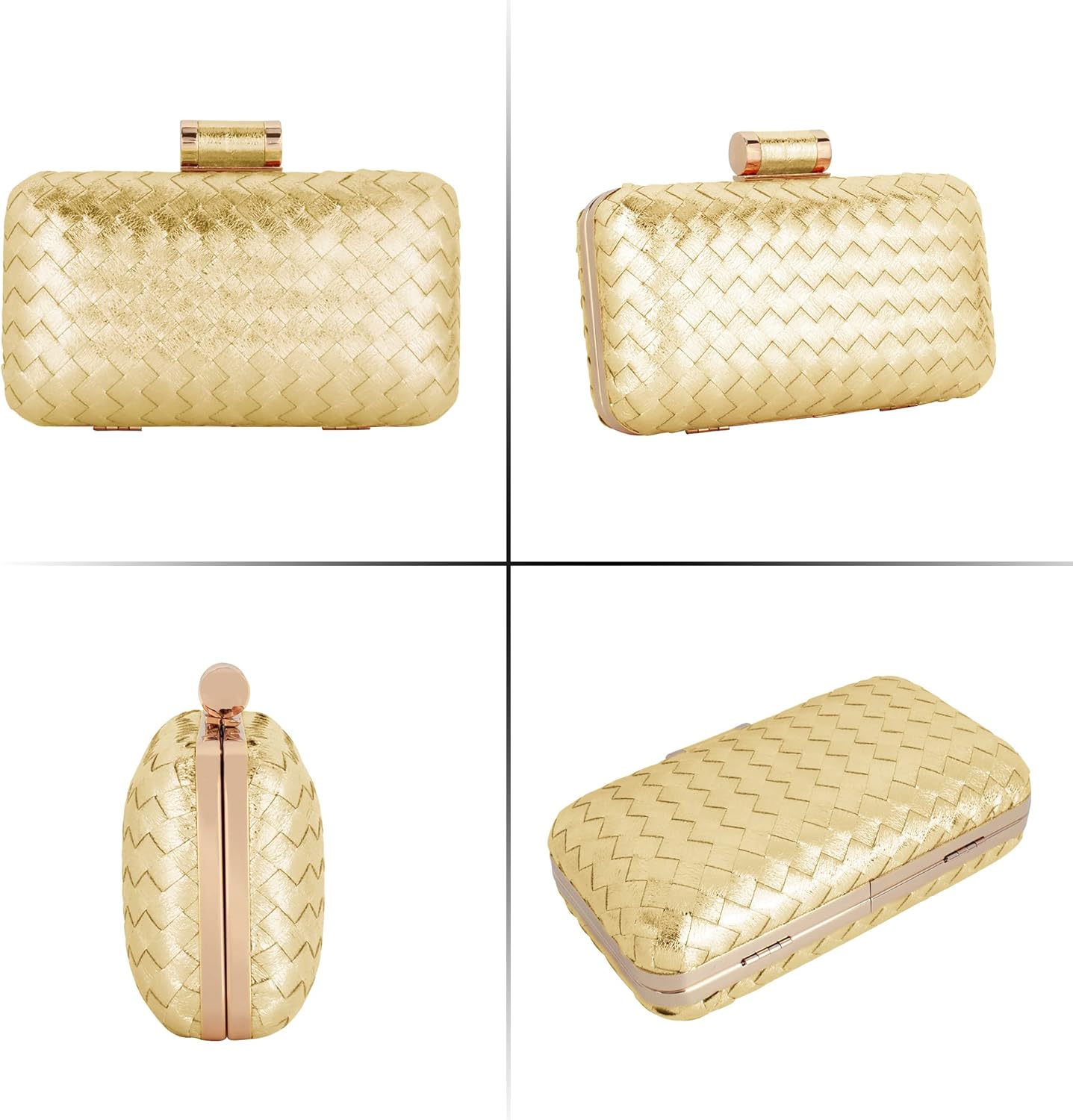 Lattice Pattern Metal Handbag