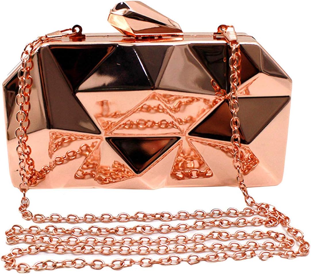 Lattice Pattern Metal Handbag