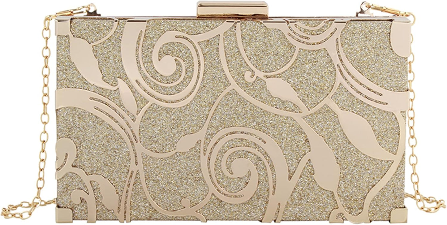 Lattice Pattern Metal Handbag