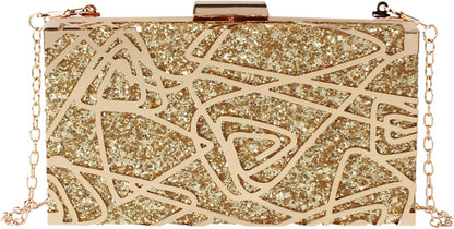 Lattice Pattern Metal Handbag