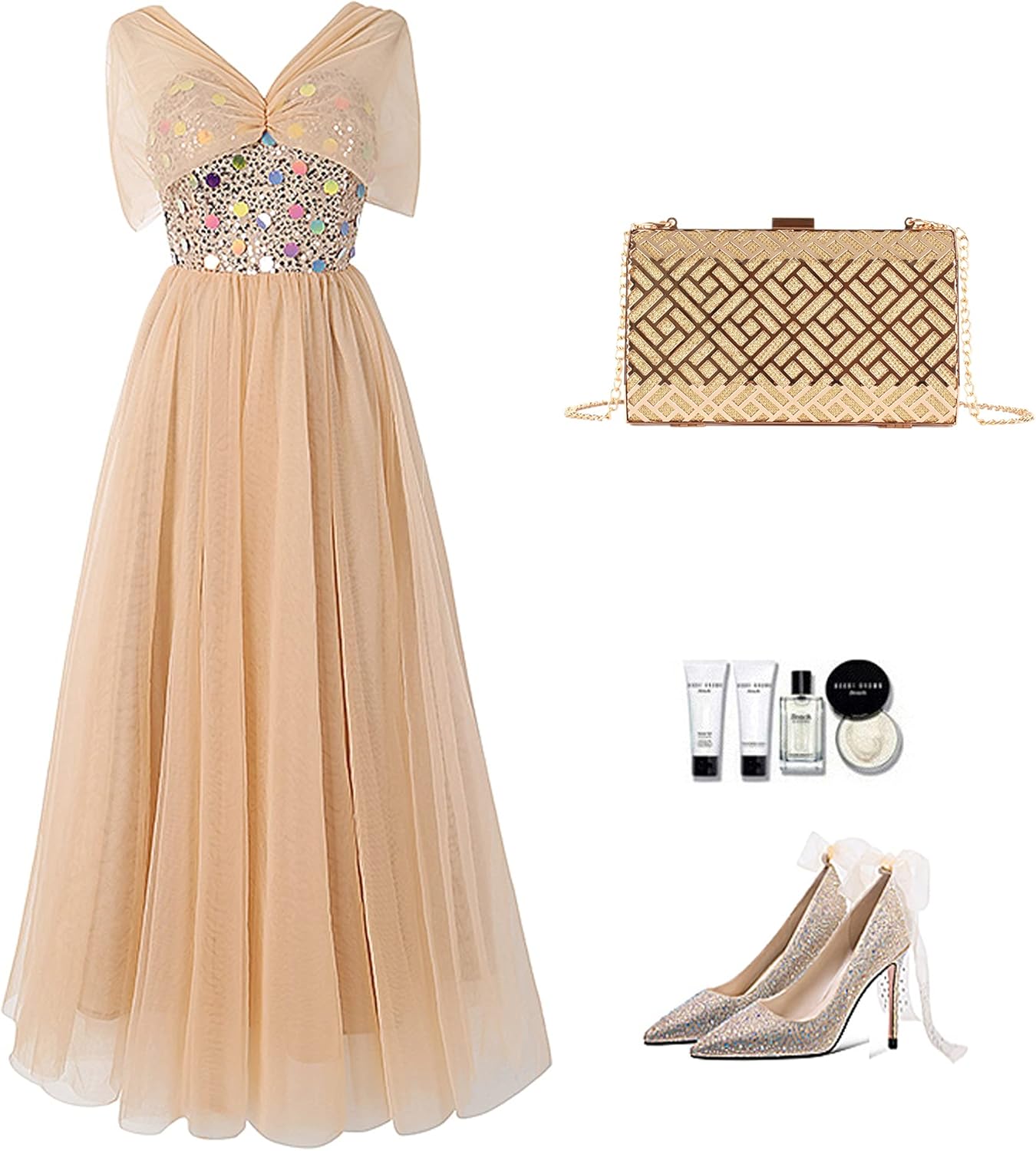 Lattice Pattern Metal Handbag