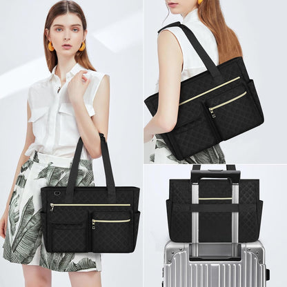 Tote Bag with Zipper Large 15.6 Inch Laptop