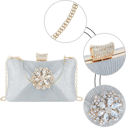 Lattice Pattern Metal Handbag