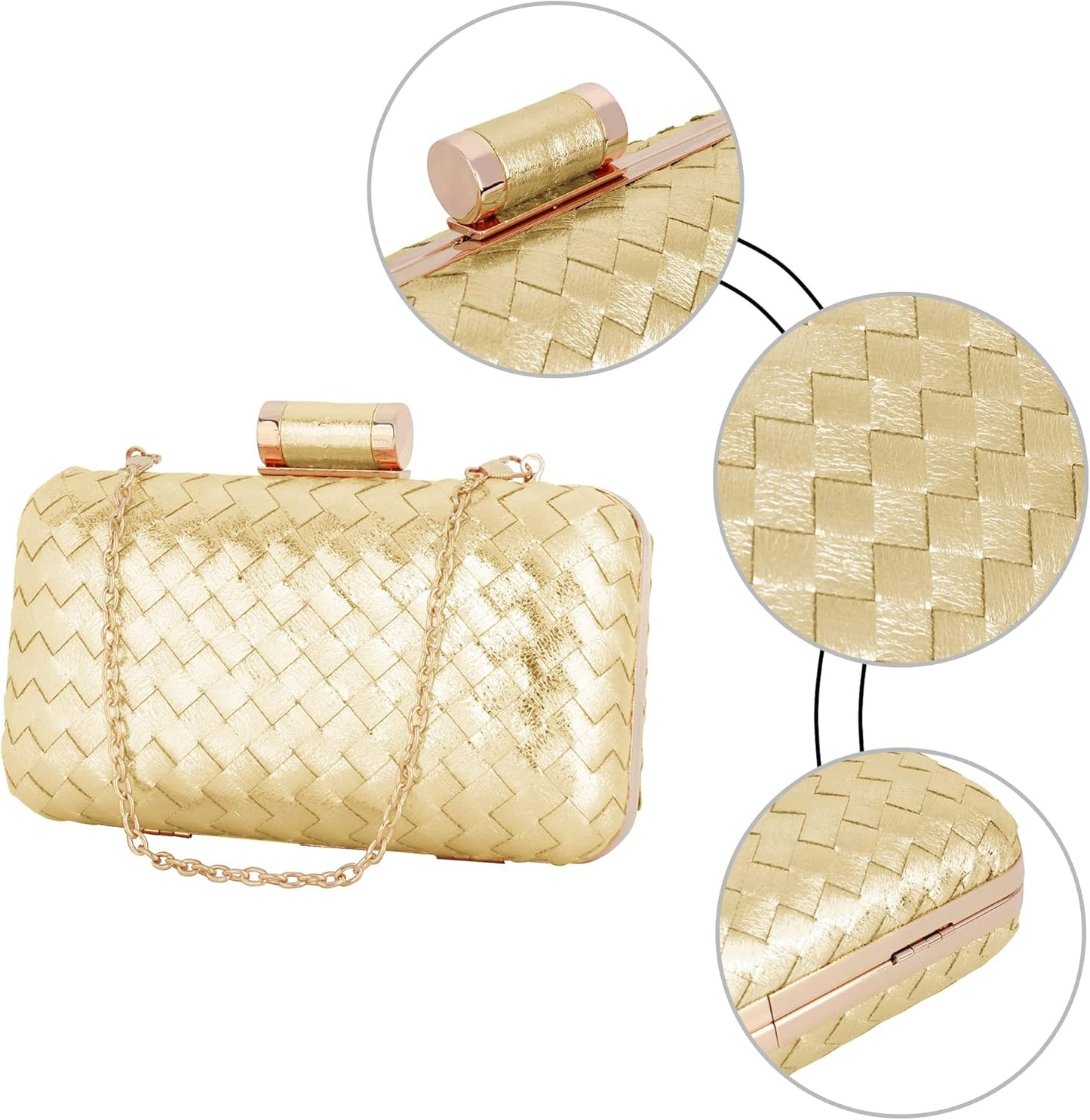 Lattice Pattern Metal Handbag