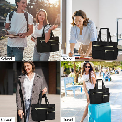 Tote Bag with Zipper Large 15.6 Inch Laptop