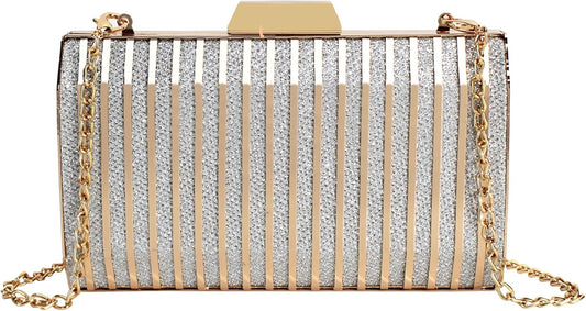 Lattice Pattern Metal Handbag