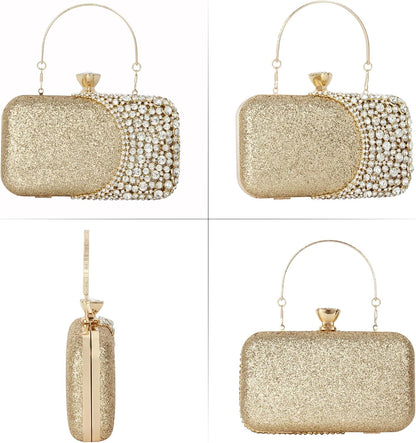 Lattice Pattern Metal Handbag