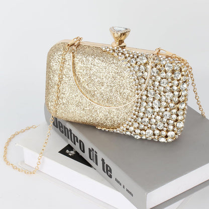 Lattice Pattern Metal Handbag