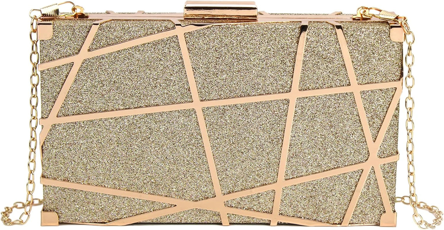 Lattice Pattern Metal Handbag