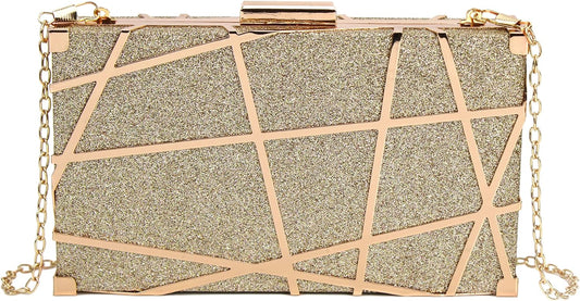 Lattice Pattern Metal Handbag