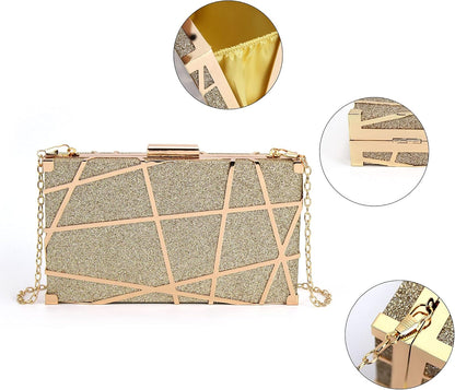 Lattice Pattern Metal Handbag