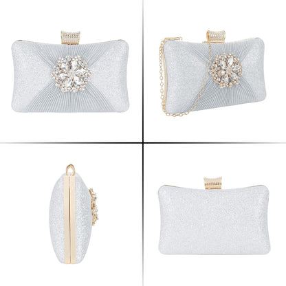 Lattice Pattern Metal Handbag