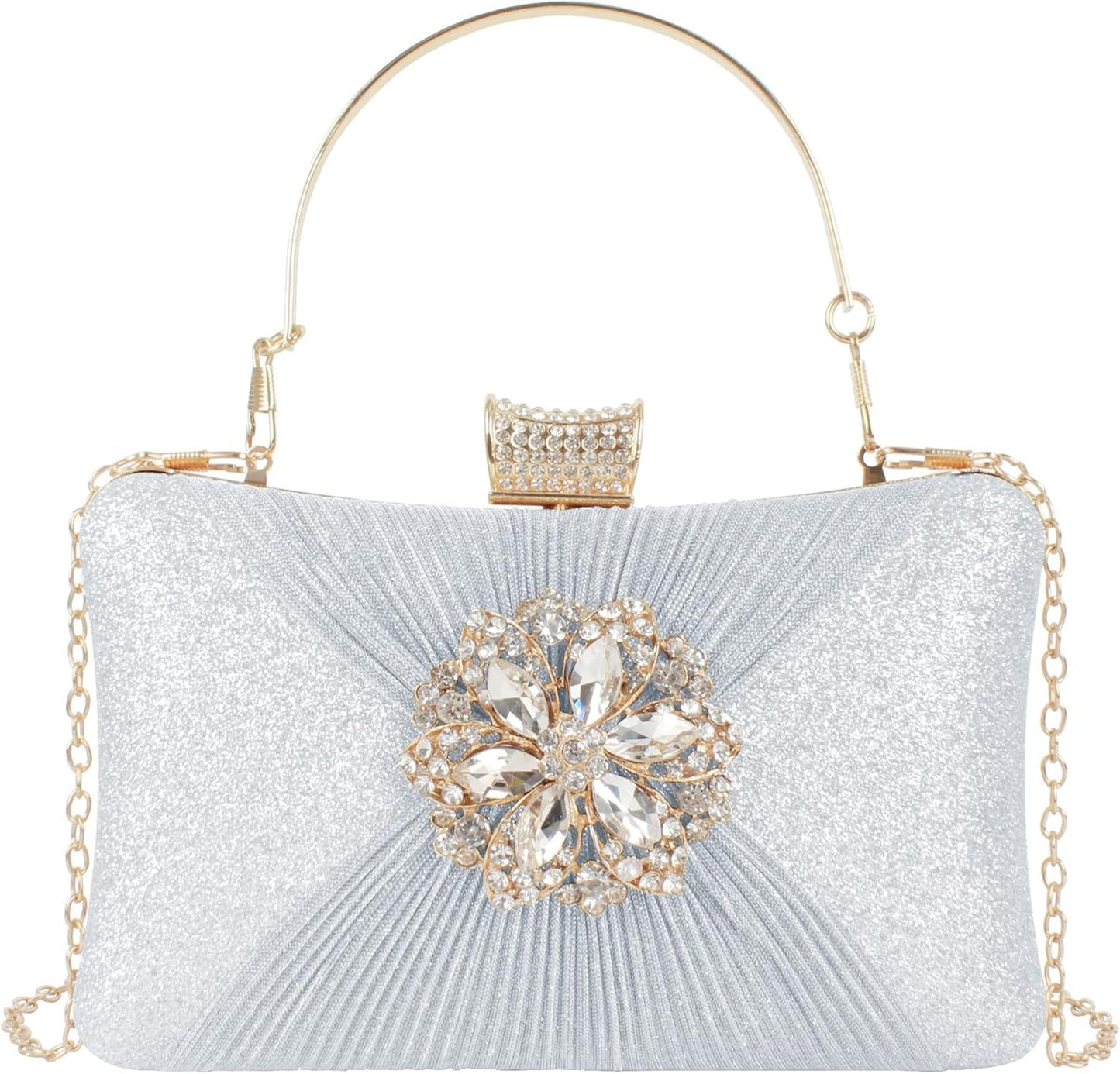 Lattice Pattern Metal Handbag