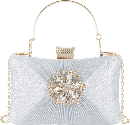 Lattice Pattern Metal Handbag