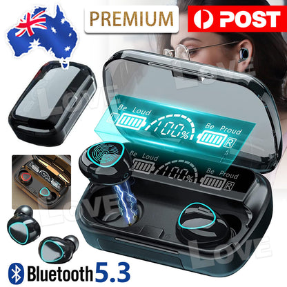 Wireless Earbuds Bluetooth 5.3 Waterproof LED Display Earphones 