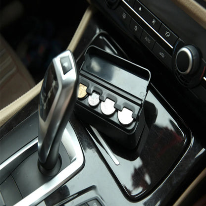 2X Portable Car Coin Holder Mini Change Storage Box Interior Organizer Container