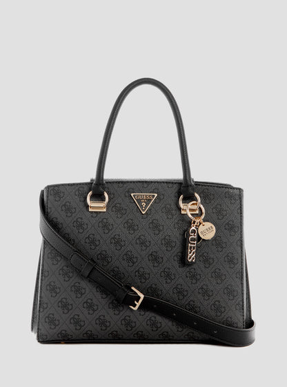 Black Logo Noelle Girlfriend Satchel Bag