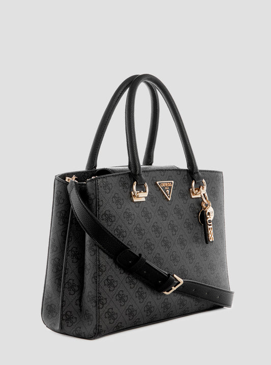 Black Logo Noelle Girlfriend Satchel Bag