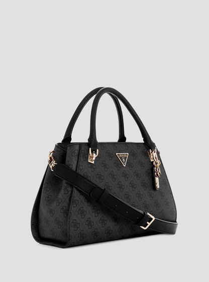Black Logo Noelle Luxury Satchel Bag
