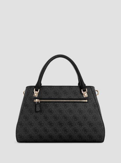 Black Logo Noelle Luxury Satchel Bag