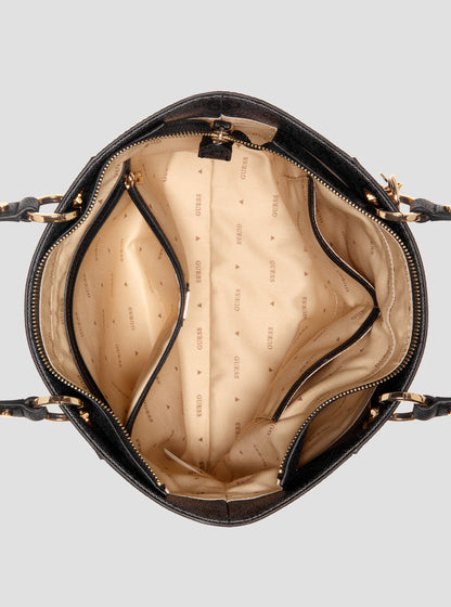 Black Logo Noelle Small Elite Tote Bag