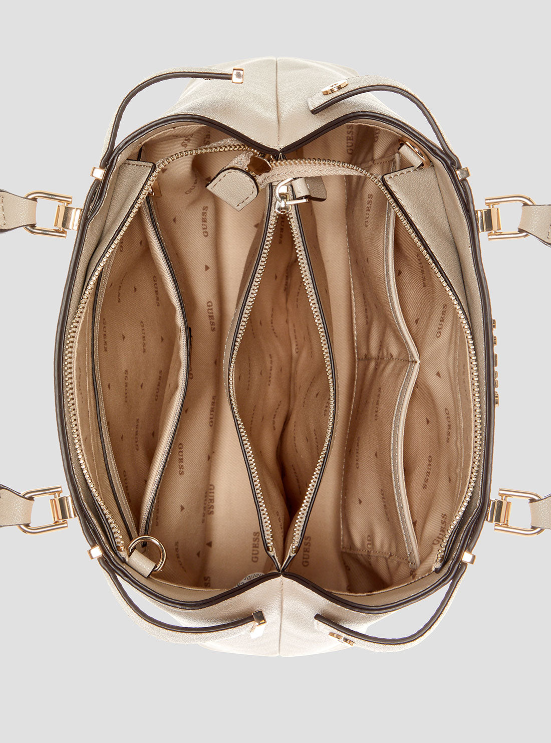 Beige Anadela Compartment Satchel