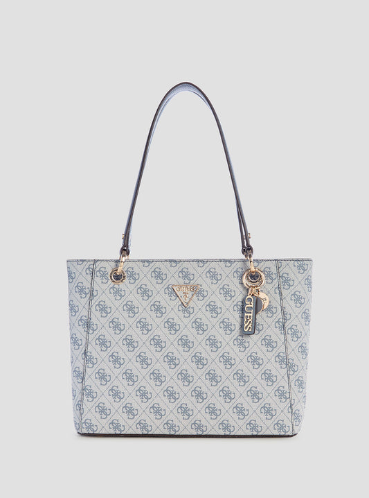 Blue Logo Noelle Small Tote Bag