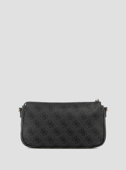 Black Logo Noelle II Double Pouch Crossbody Bag