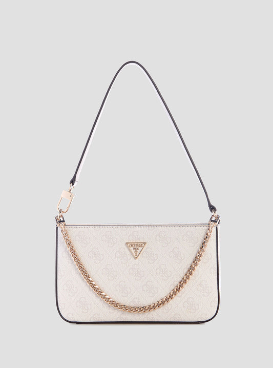 White Logo Noelle Shoulder Bag