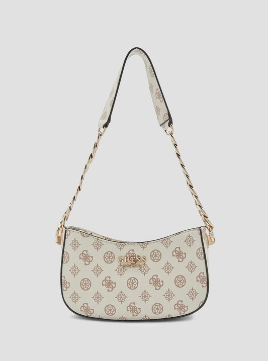 White Evelune Top Zip Shoulder Bag