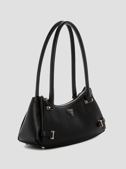 Black Rosalba Top Zip Shoulder Bag