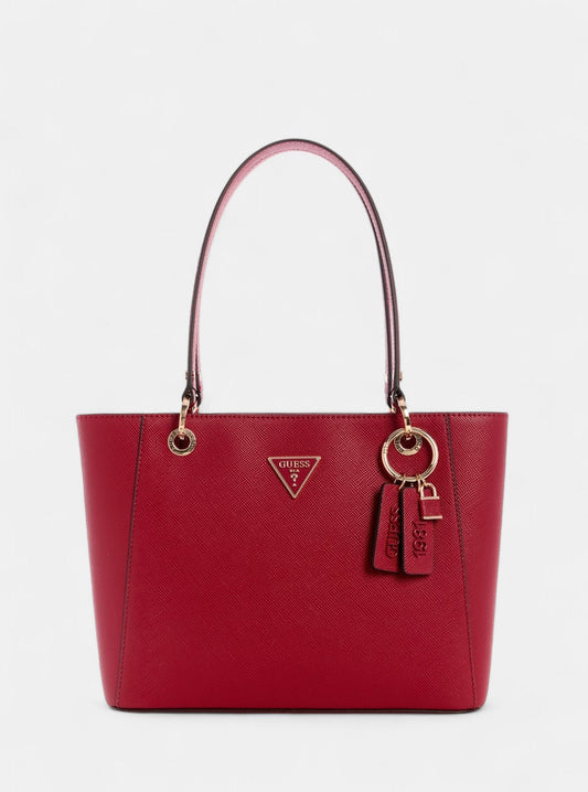 Red Noelle Double Compartment Small Tote Bag