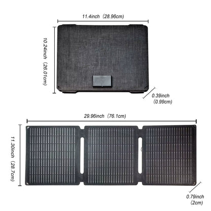 Solar Panel Foldable 35W Solar Panel Camping Solar Charger with USB-B PD 35 W, Type Max Solar Charger, Solar Module Folda