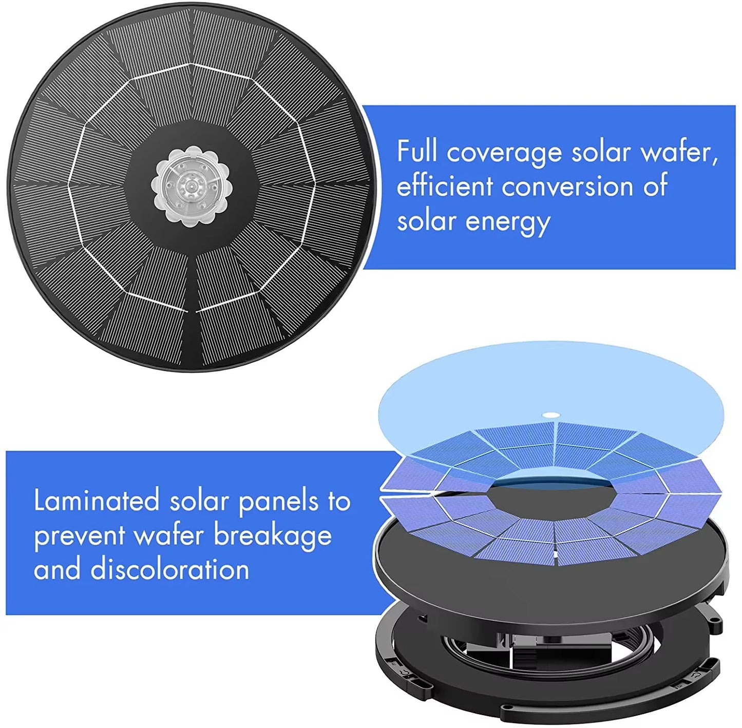 Solar Powered Fountain Pump, 3.5W 