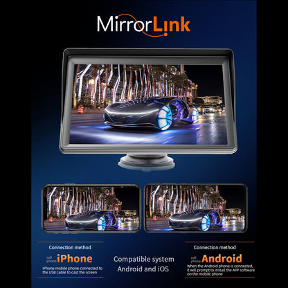 7" Portable Car Stereo Radio for Apple CarPlay Android Auto Bluetooth 