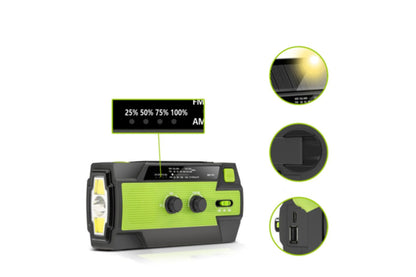 4000mAh Solar Hand Crank Radio Power Bank