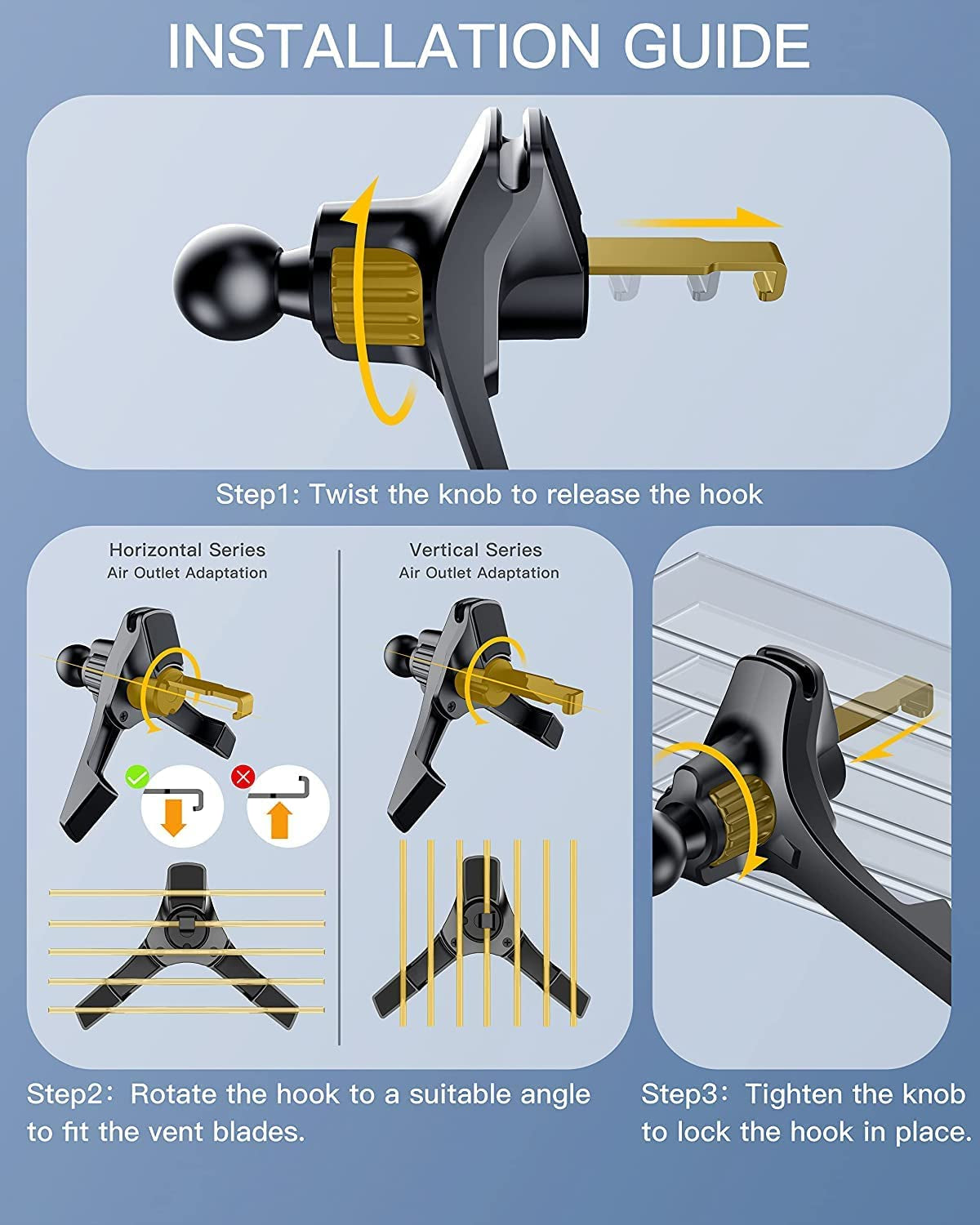 15W Fast Wireless Phone Charger, Car Wireless Phone Charger and Holder, Auto-Clamping Senser Hand Free, Rechargerable Battery, Suit for Car Office Kitchen, round Vent Friendly, Case Friendly