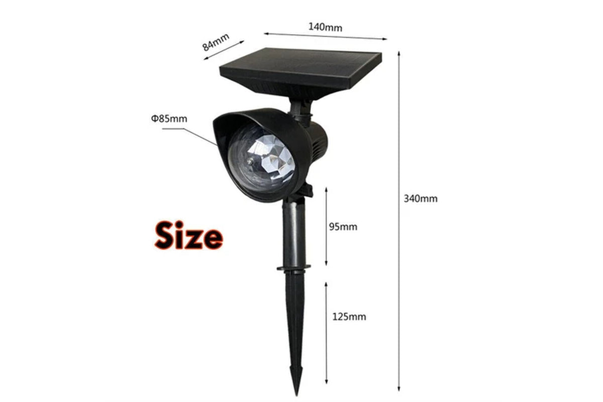 Solar Rotating Color Projection Light